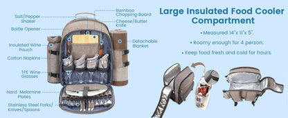 sunflora picnic back pack